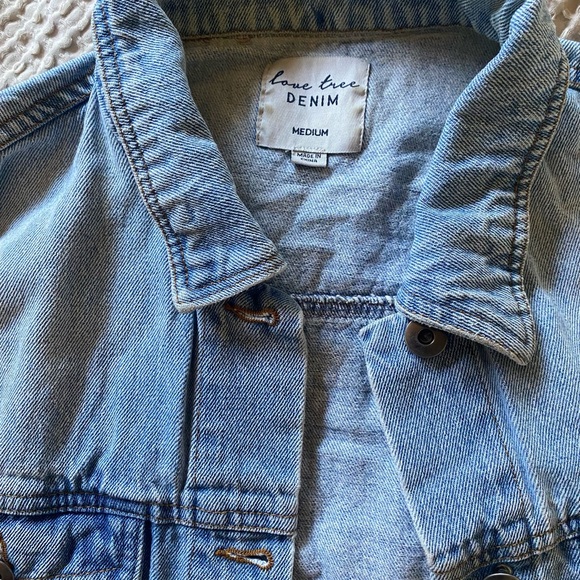 Light Wash Classic Denim Jacket Button Front Medium - Picture 6 of 6